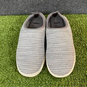 LUSSO Cloud Slip On Sneakers Women Size 10 Men Size 8 Gray Knit Comfort Shoes